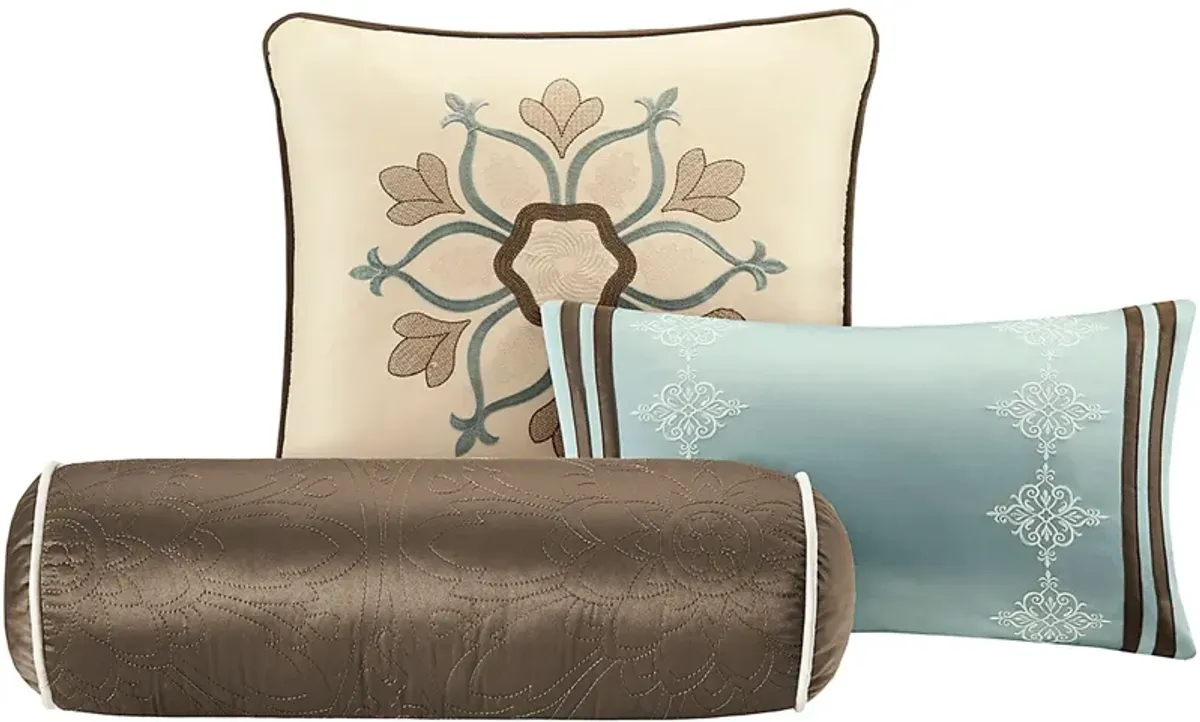 Bellecastle Blue 9 Pc King Comforter Set