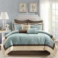 Bellecastle Blue 9 Pc King Comforter Set