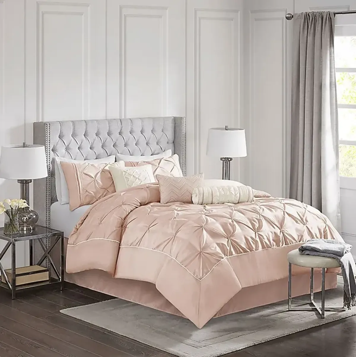 Bradish Blush 7 Pc Full Comforter Set