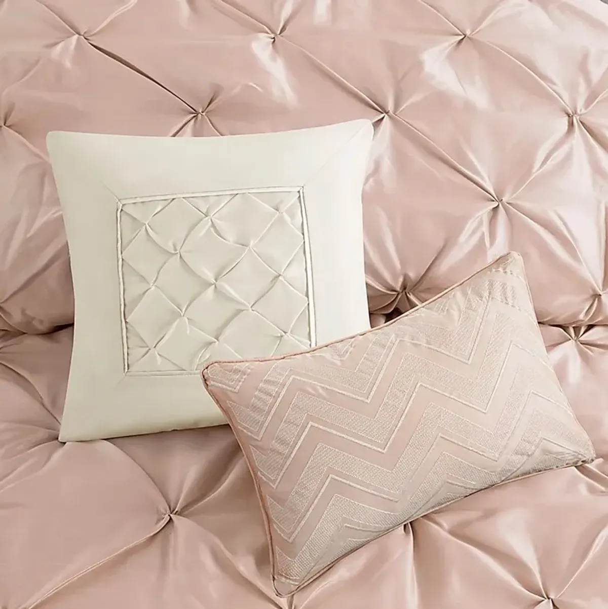 Bradish Blush 7 Pc Full Comforter Set