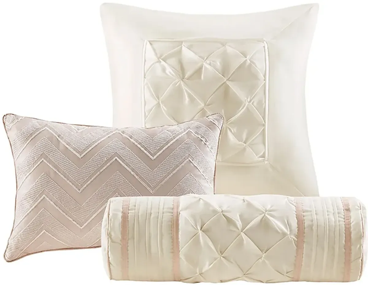 Bradish Blush 7 Pc Full Comforter Set