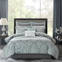 Brerard Blue 12 Pc King Comforter Set