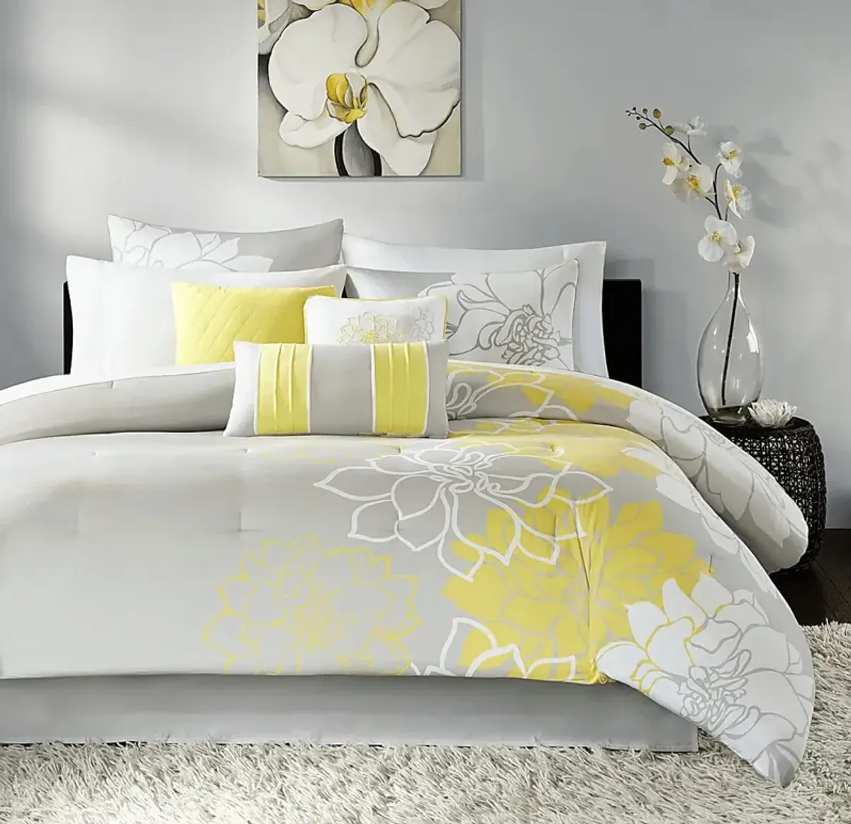 Cabildo Yellow 7 Pc California King Comforter Set