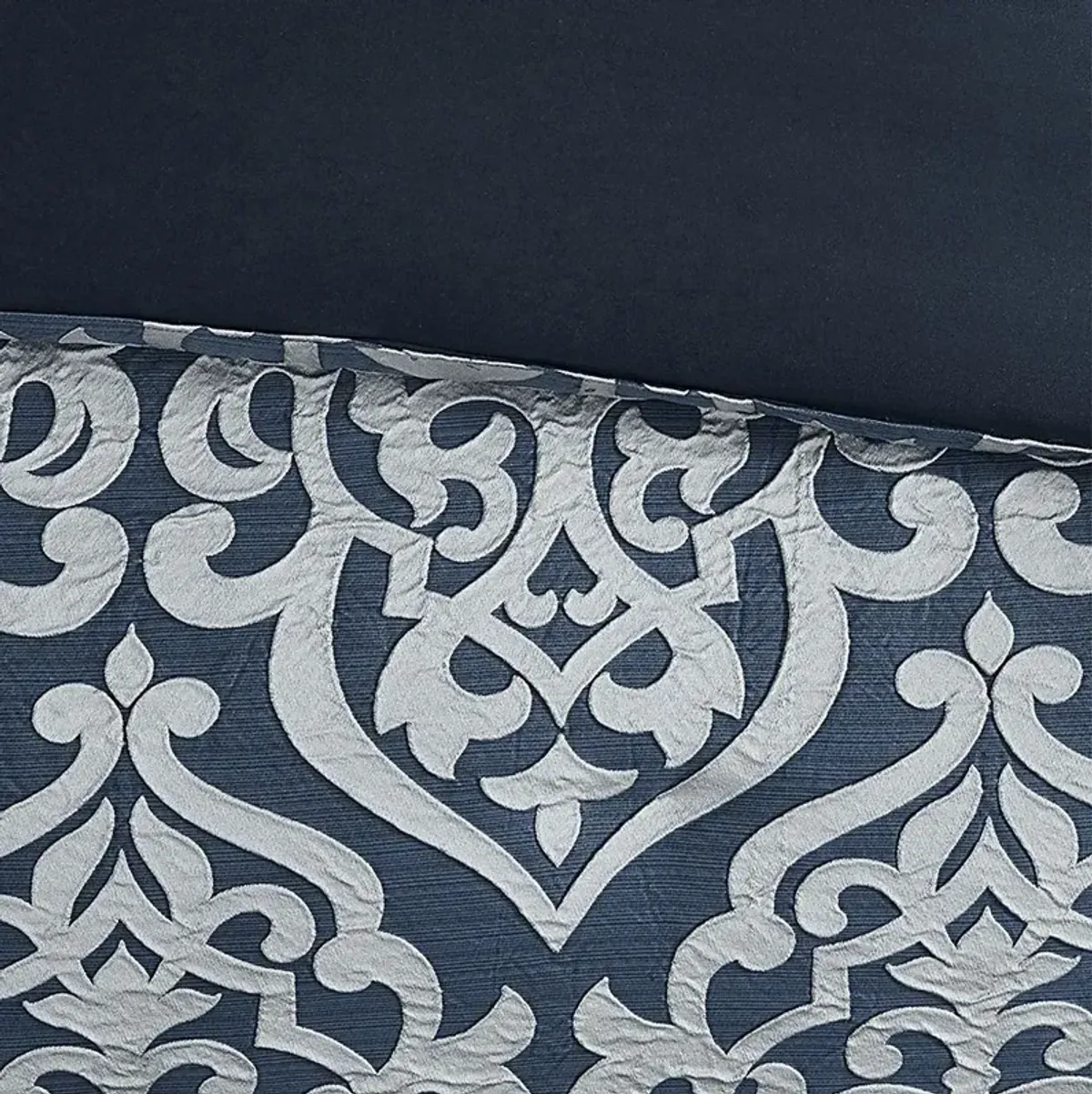 Cherbourg Navy 8 Pc Queen Comforter Set