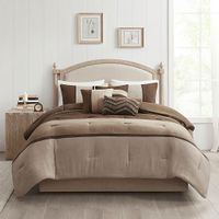 Colapissa Brown 7 Pc King Comforter Set