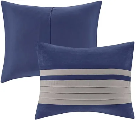 Clouet Blue 7 Pc King Comforter Set