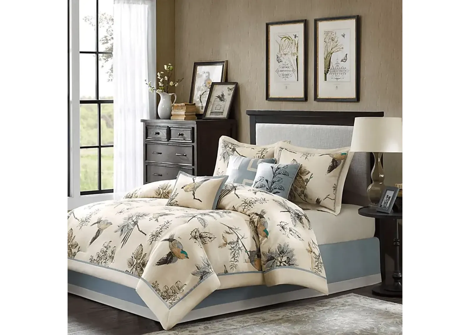 Desaix Taupe 7 Pc King Comforter Set