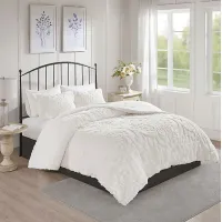 Hendee White 3 Pc Full/Queen Comforter Set