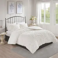 Hendee White 3 Pc King/California King Comforter Set