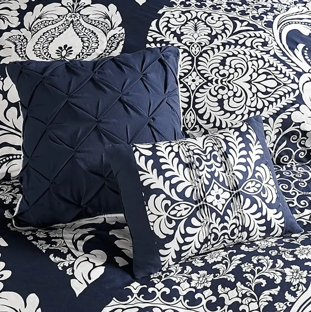 Hedwige Blue 6 Pc Full/Queen Duvet Set