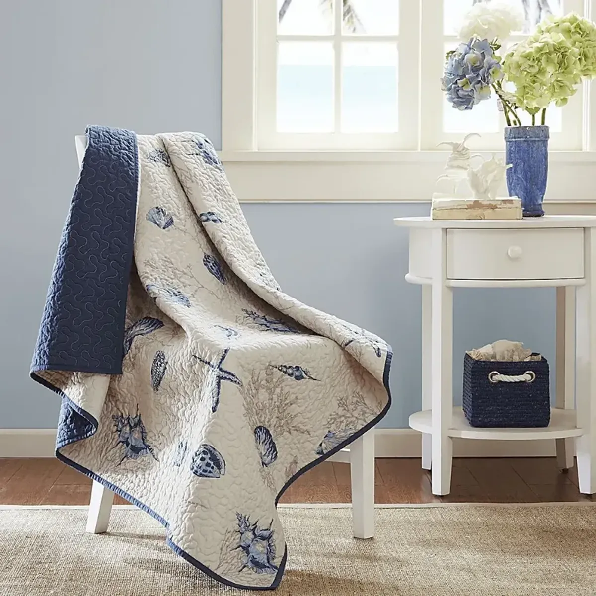 Lafitte Blue Throw Blanket