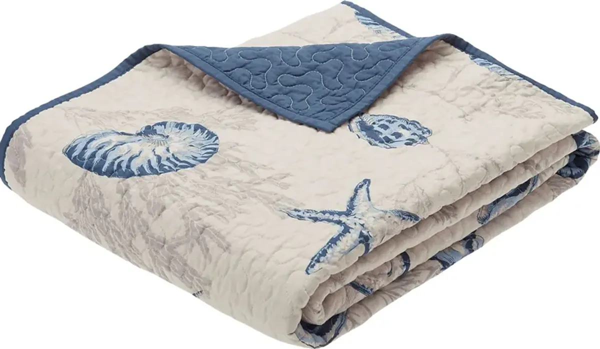 Lafitte Blue Throw Blanket