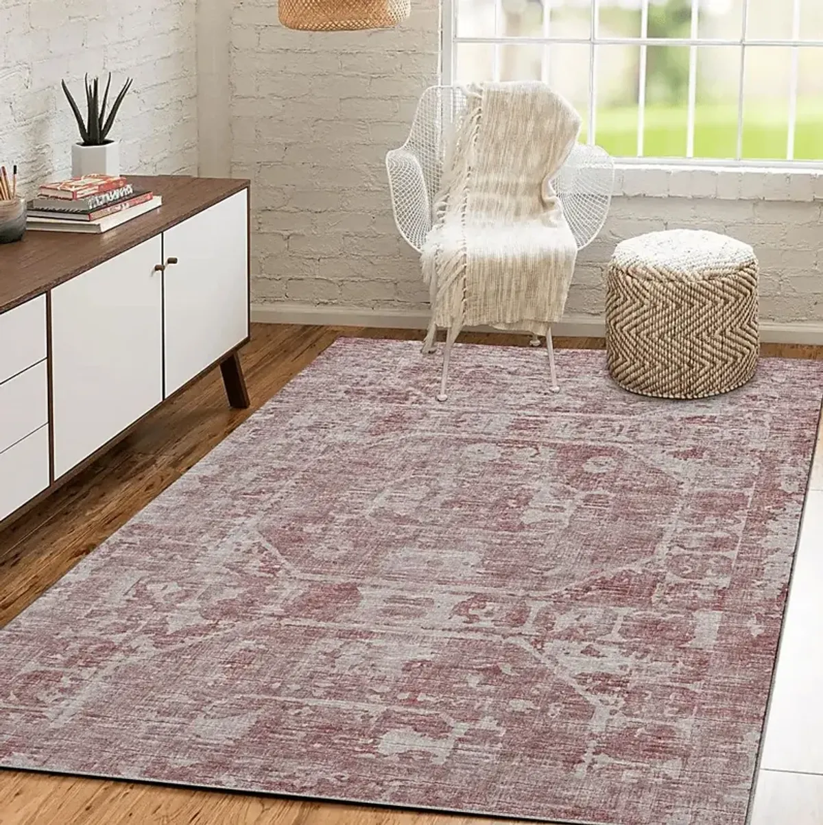 Emrath Red 5' x 8' Rug