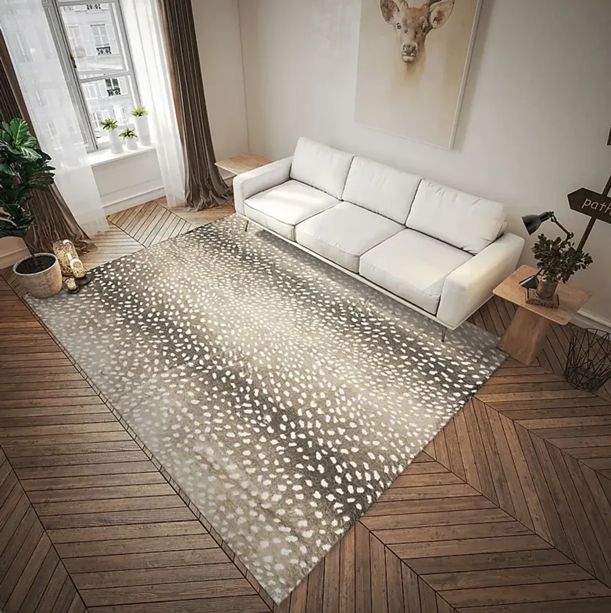 Elmgrove Beige 5' x 8' Rug