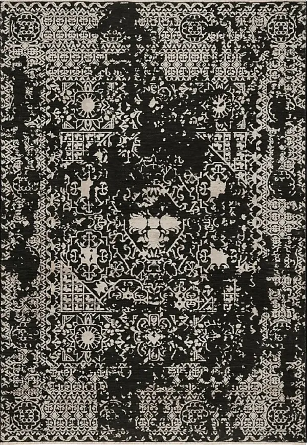 Kilbourne Black 3' x 5' Rug