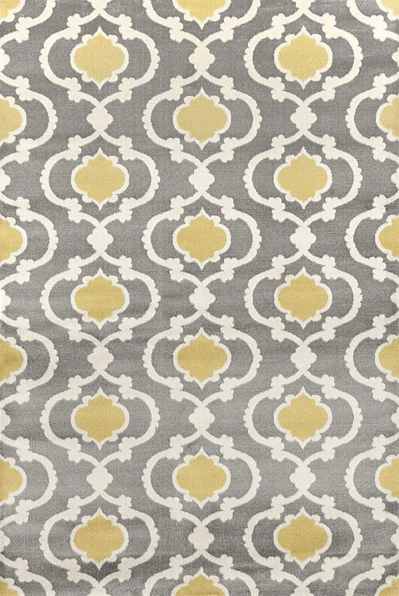 Ovellan Yellow 5'3 x 7'3 Rug