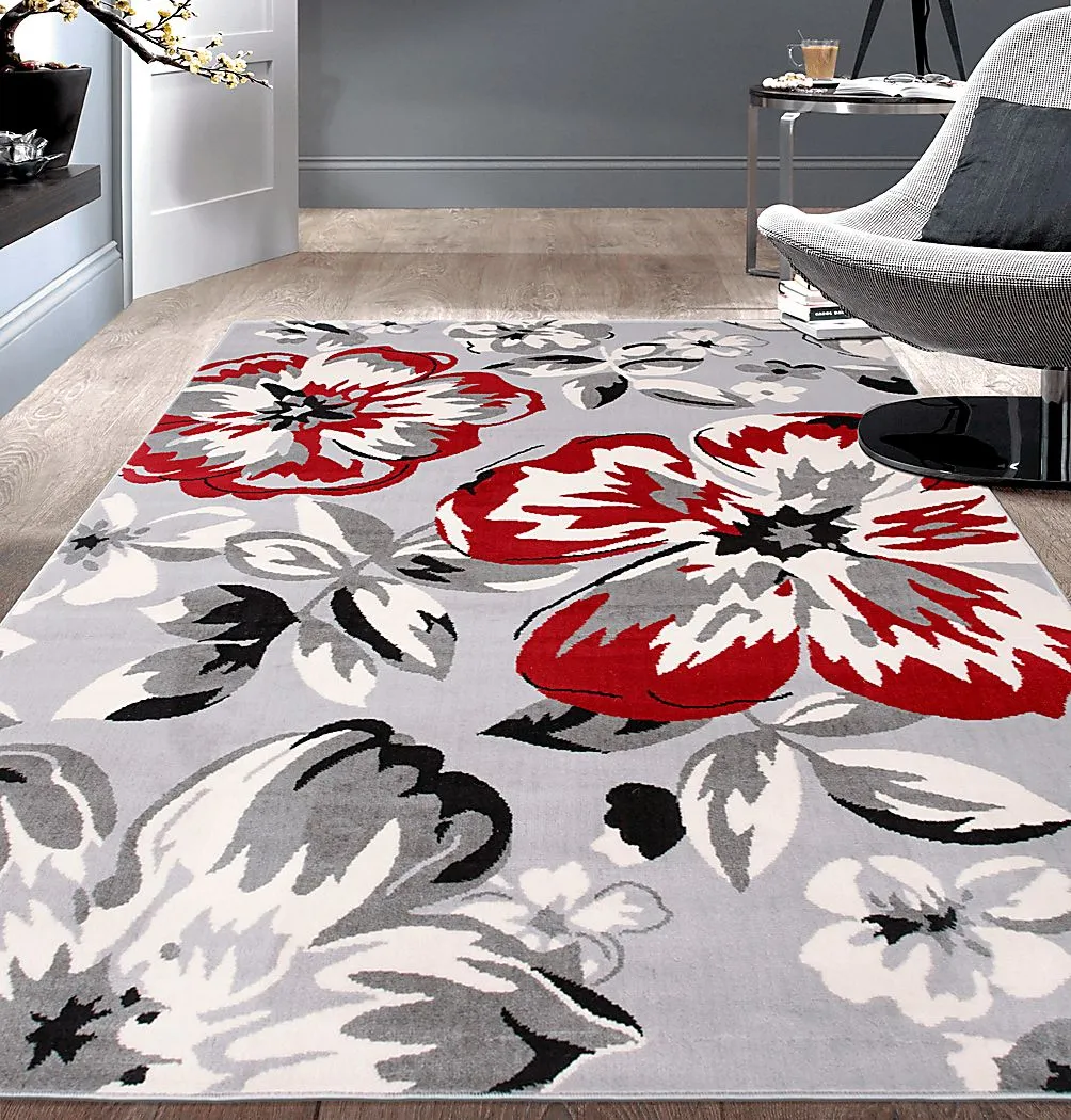 Iselana I Red 5' x 7' Rug