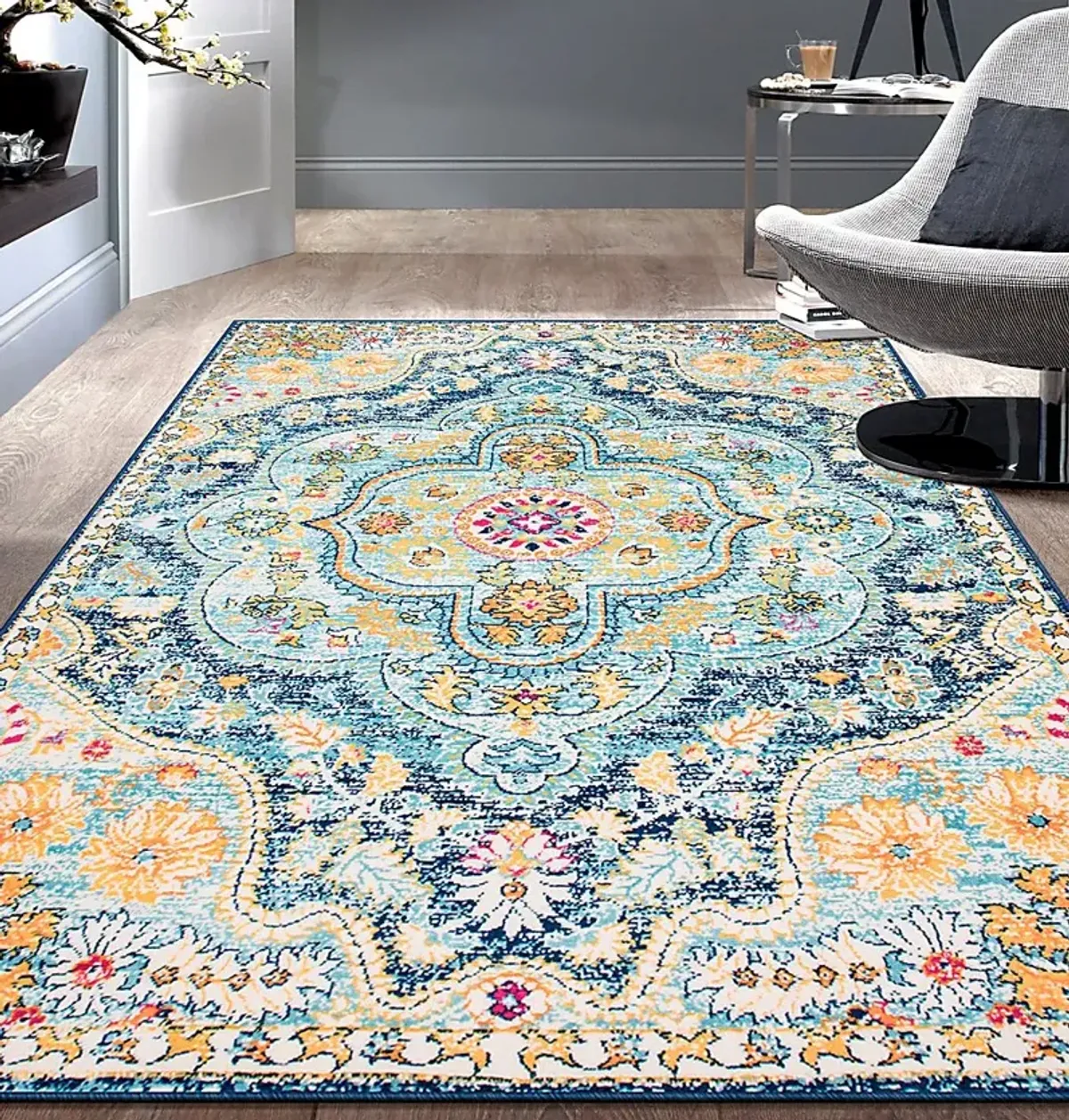 Fayian Navy 5' x 7' Rug