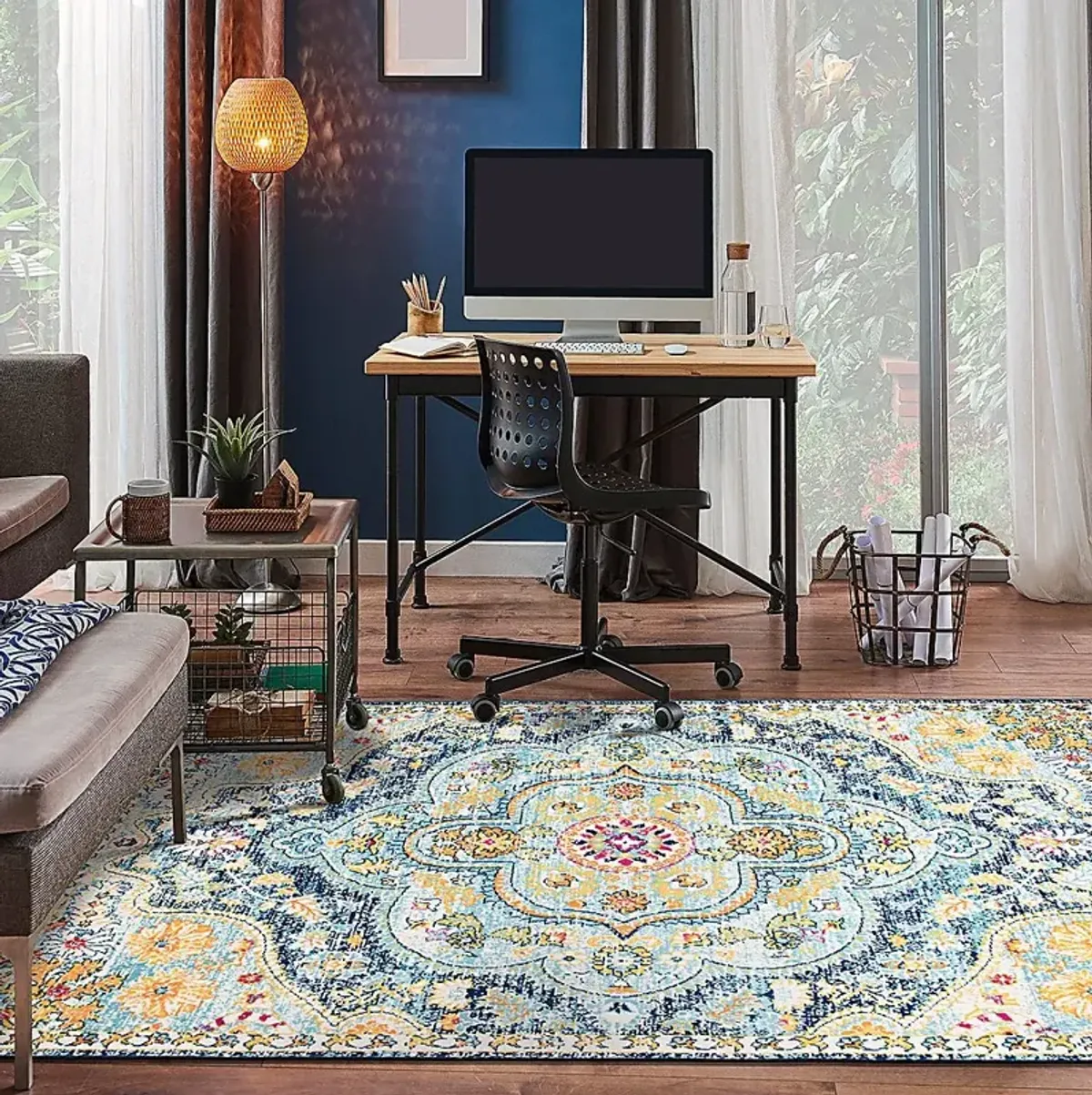 Fayian Navy 5' x 7' Rug