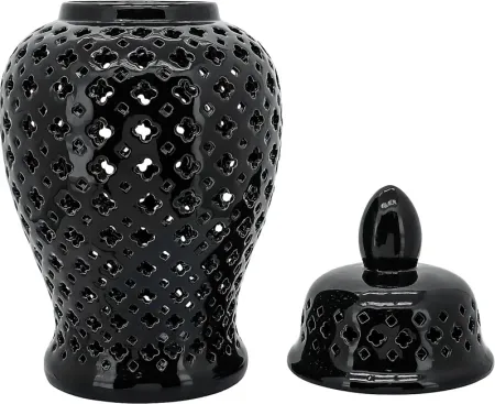 Raggsdale Black Large Temple Jar