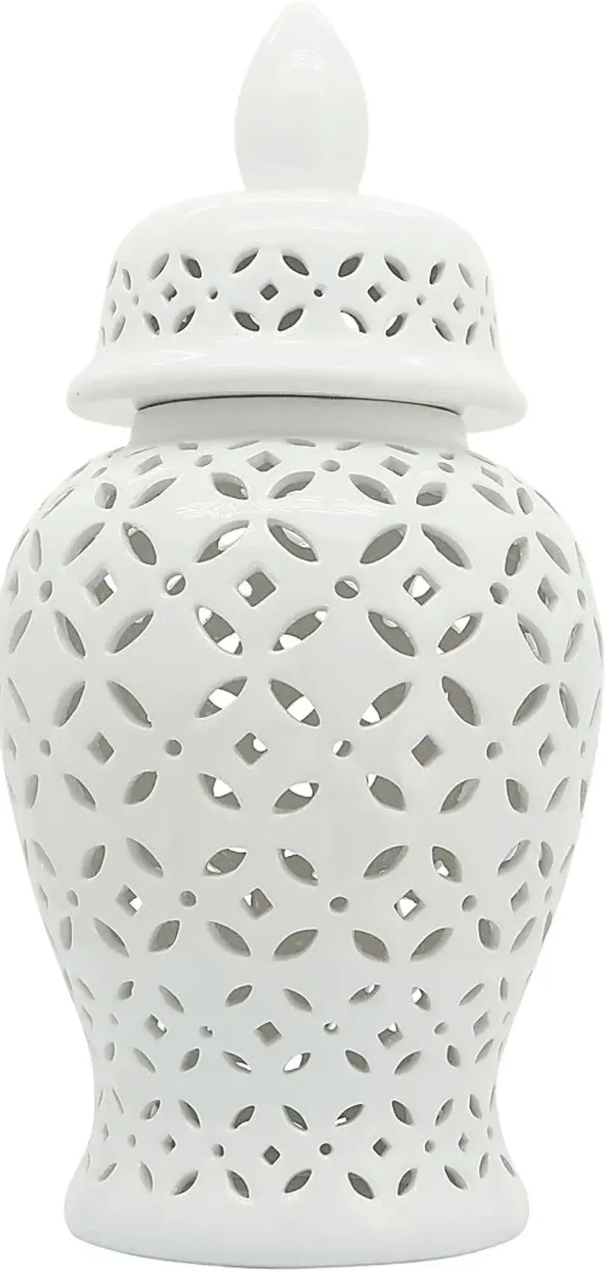 Railsback White Temple Jar
