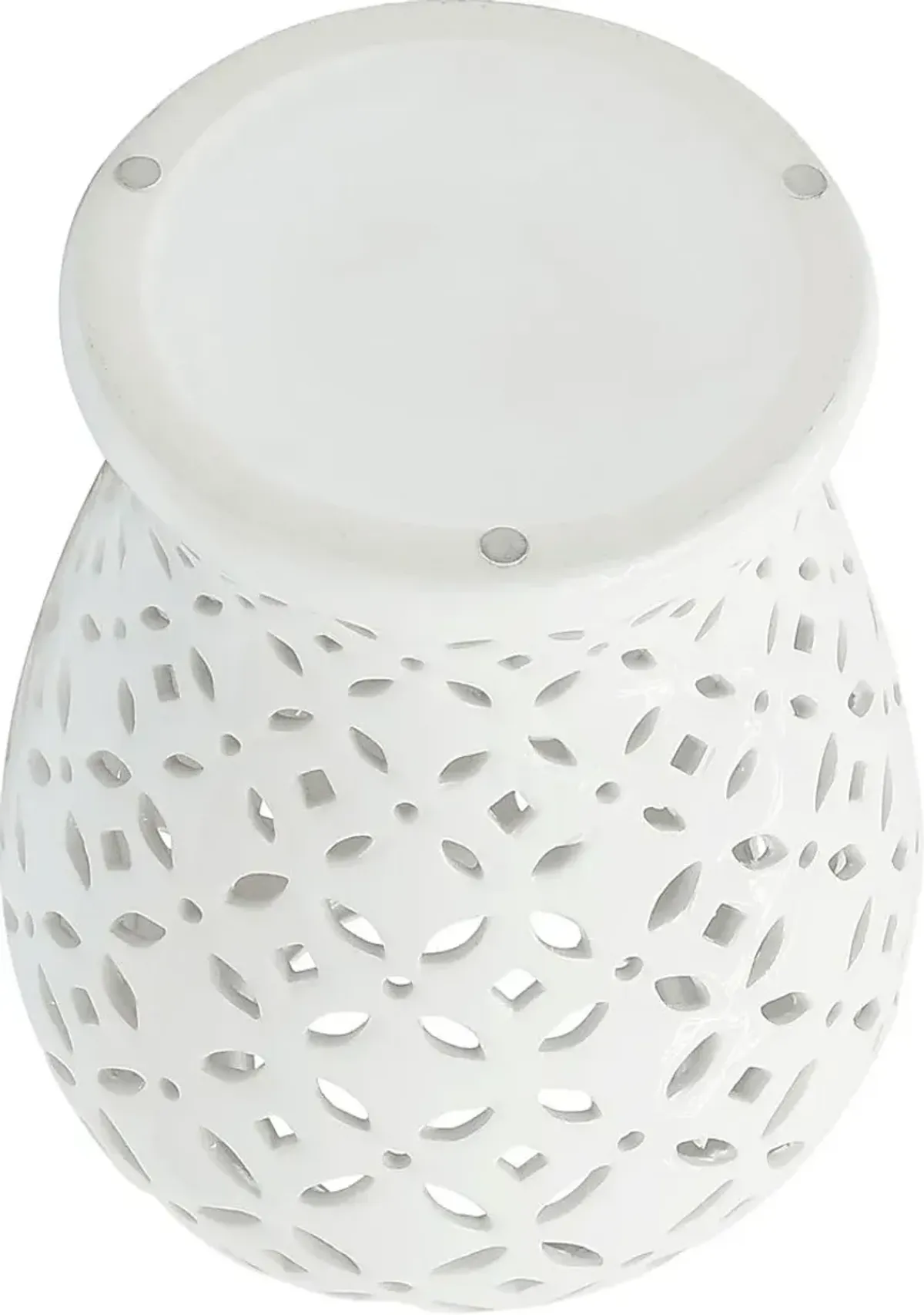 Railsback White Temple Jar
