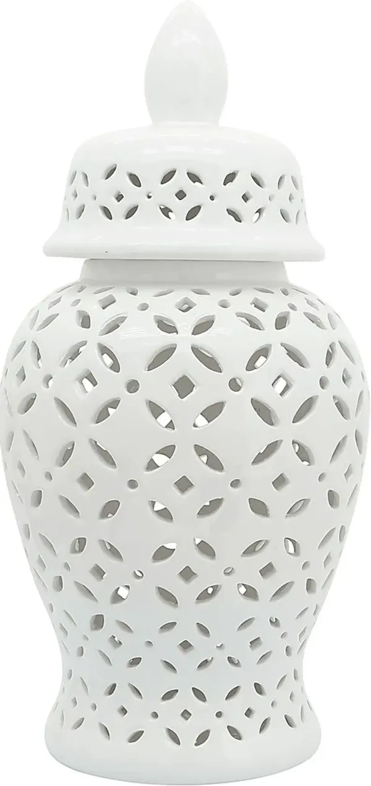 Railsback White Temple Jar