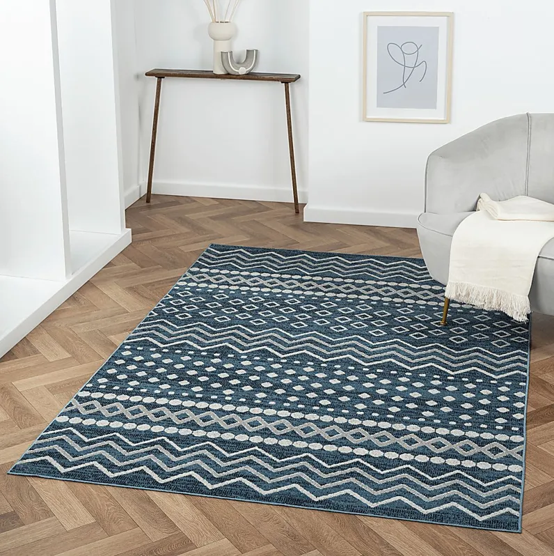 Belpine Navy 5' x 7' Rug