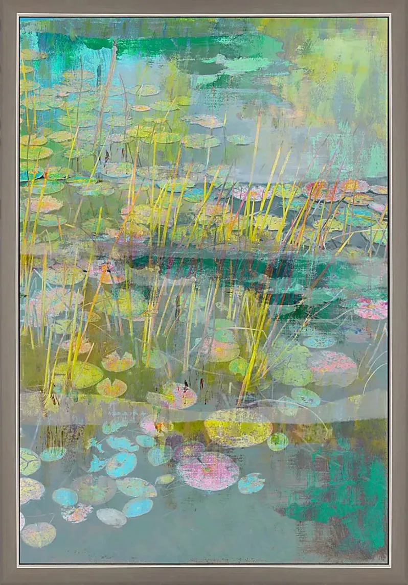 Lilies Look II Blue Framed Artwork