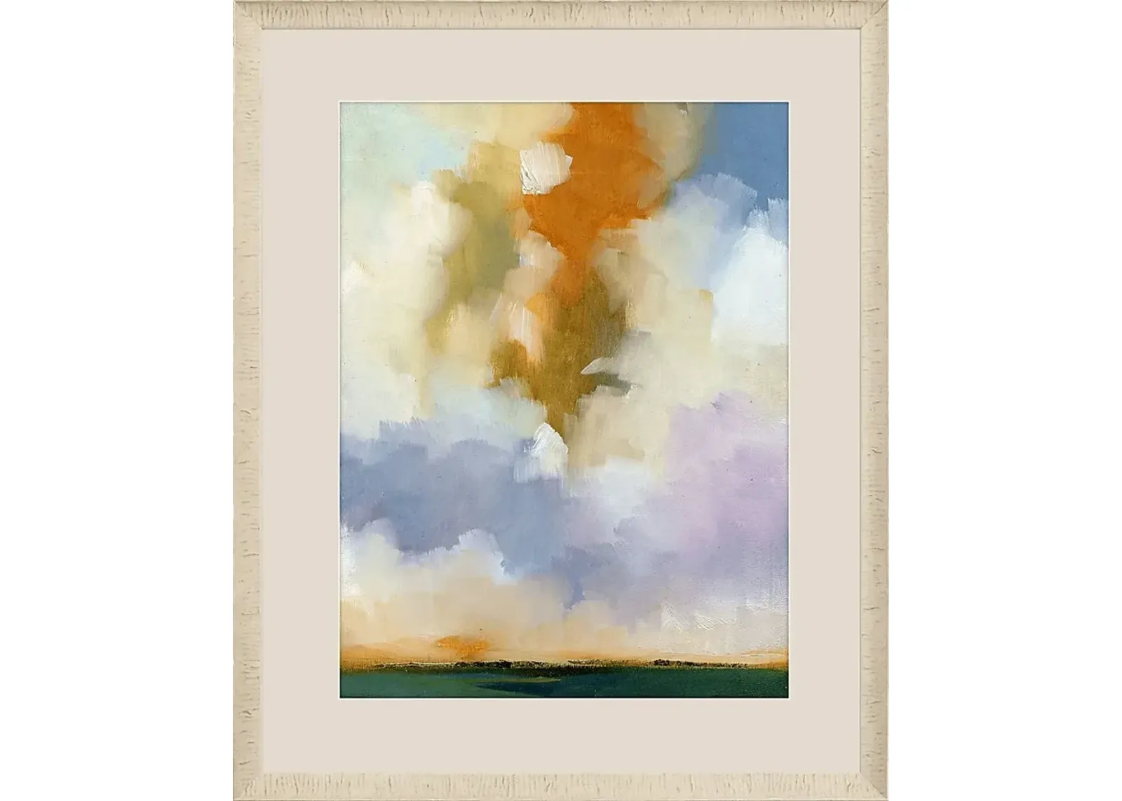 Cloud Viewing I Blue Framed Artwork