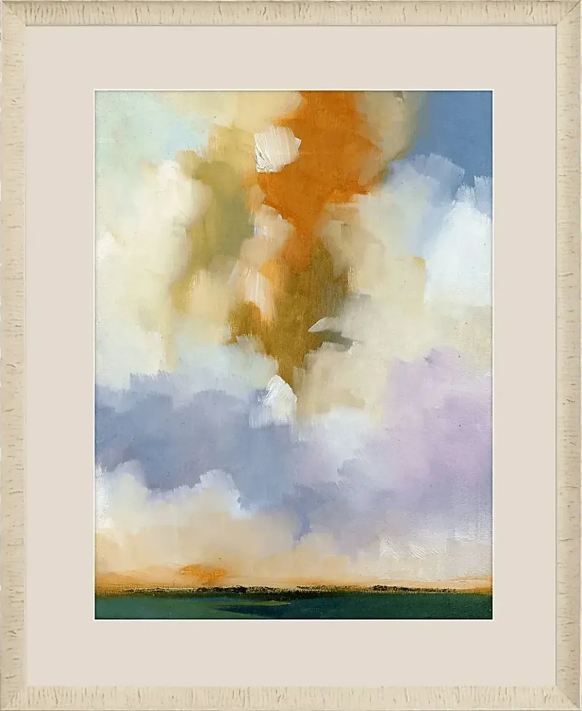 Cloud Viewing I Blue Framed Artwork