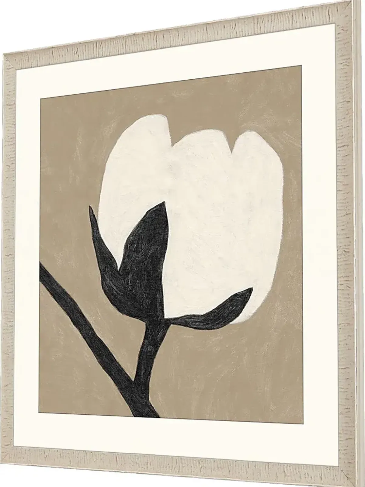 Flower Solo White Framed Artwork