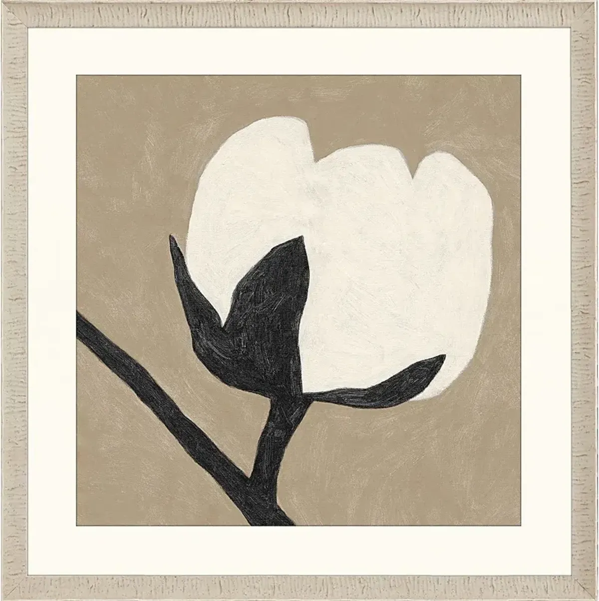 Flower Solo White Framed Artwork