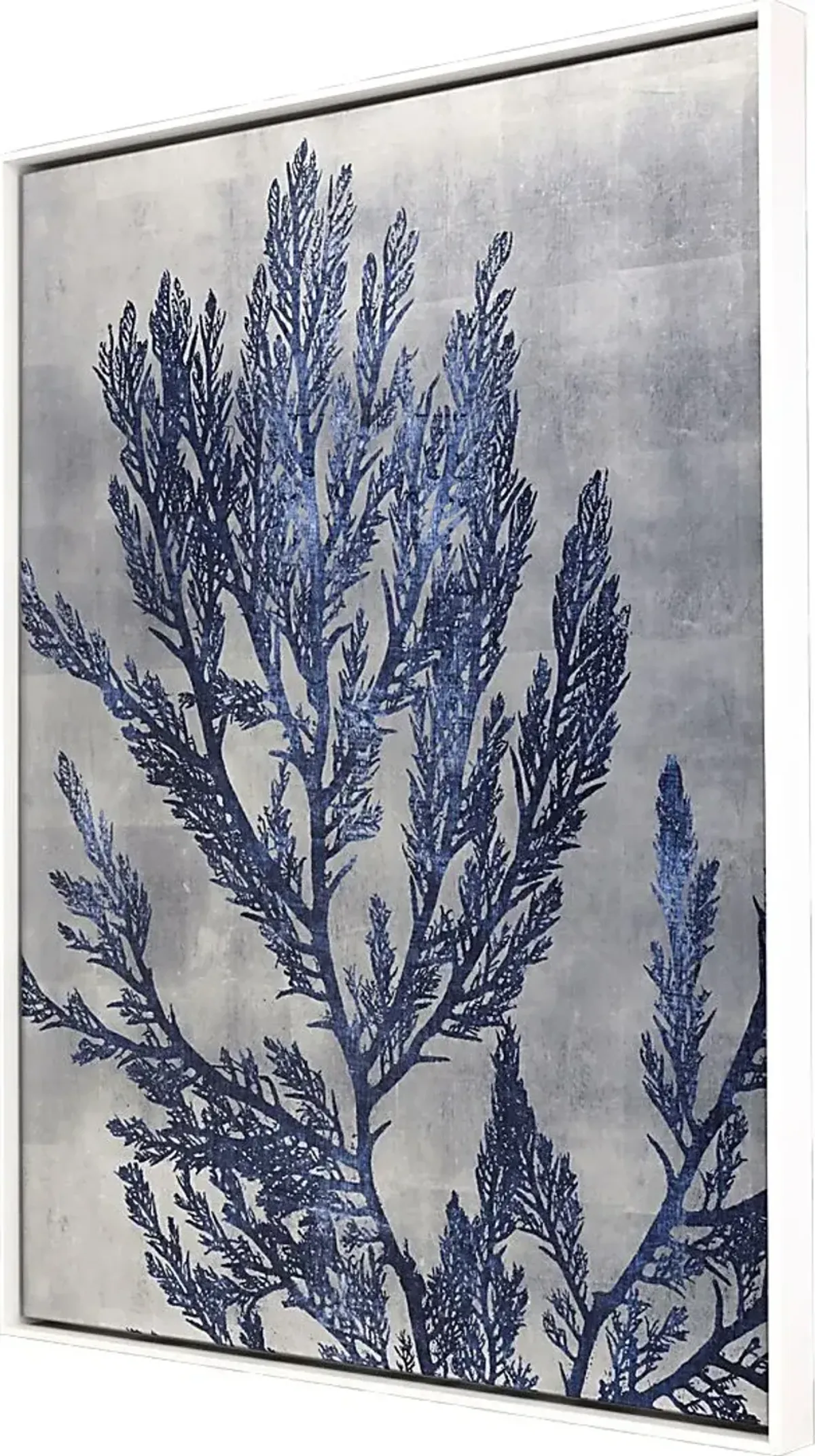 Isle of Silver Blue Framed Artwork