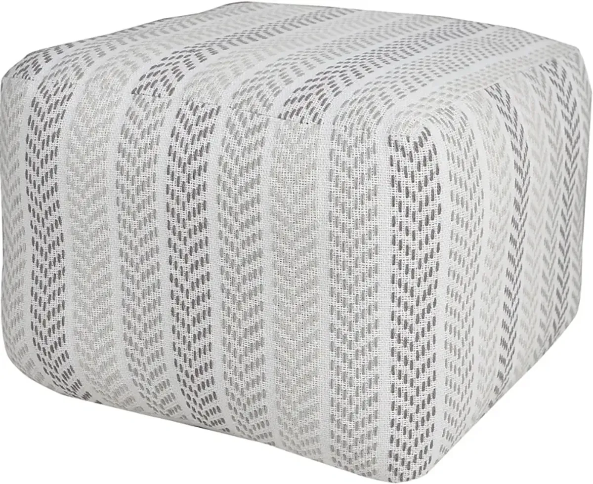 Istarie Light Gray Pouf