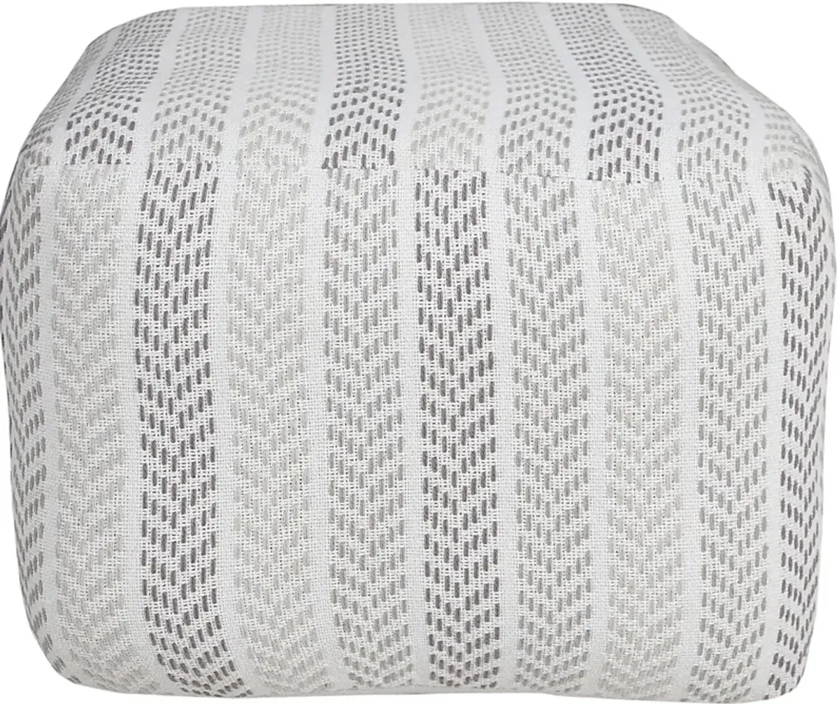 Istarie Light Gray Pouf