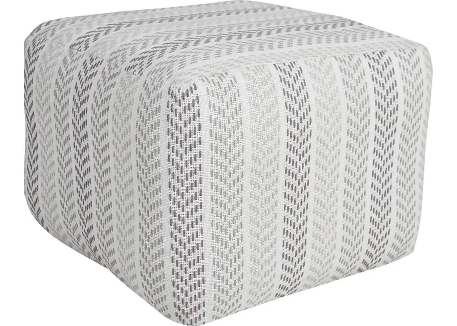 Istarie Light Gray Pouf