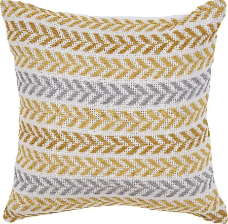 Istarie Yellow Throw Pillow