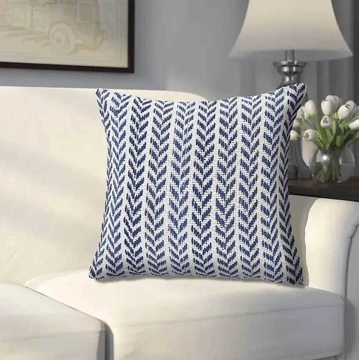 Istarie Navy Throw Pillow