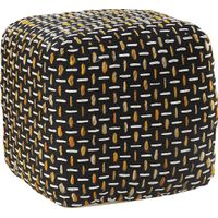 Abanela Black Pouf
