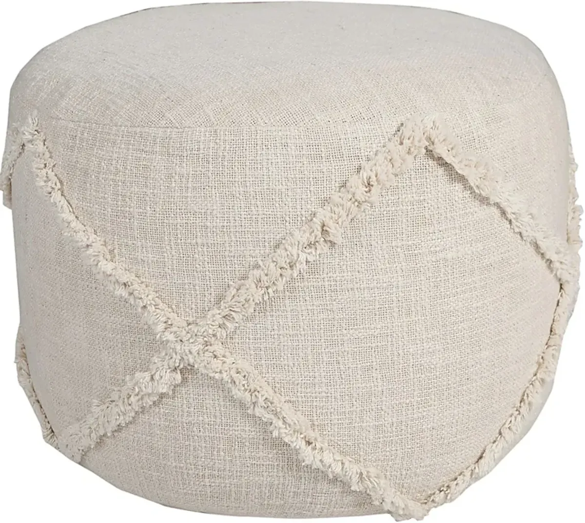 Elizeno I Cream Pouf