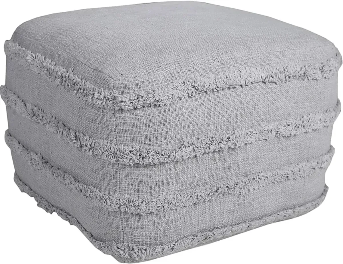 Elzieno II Gray Pouf