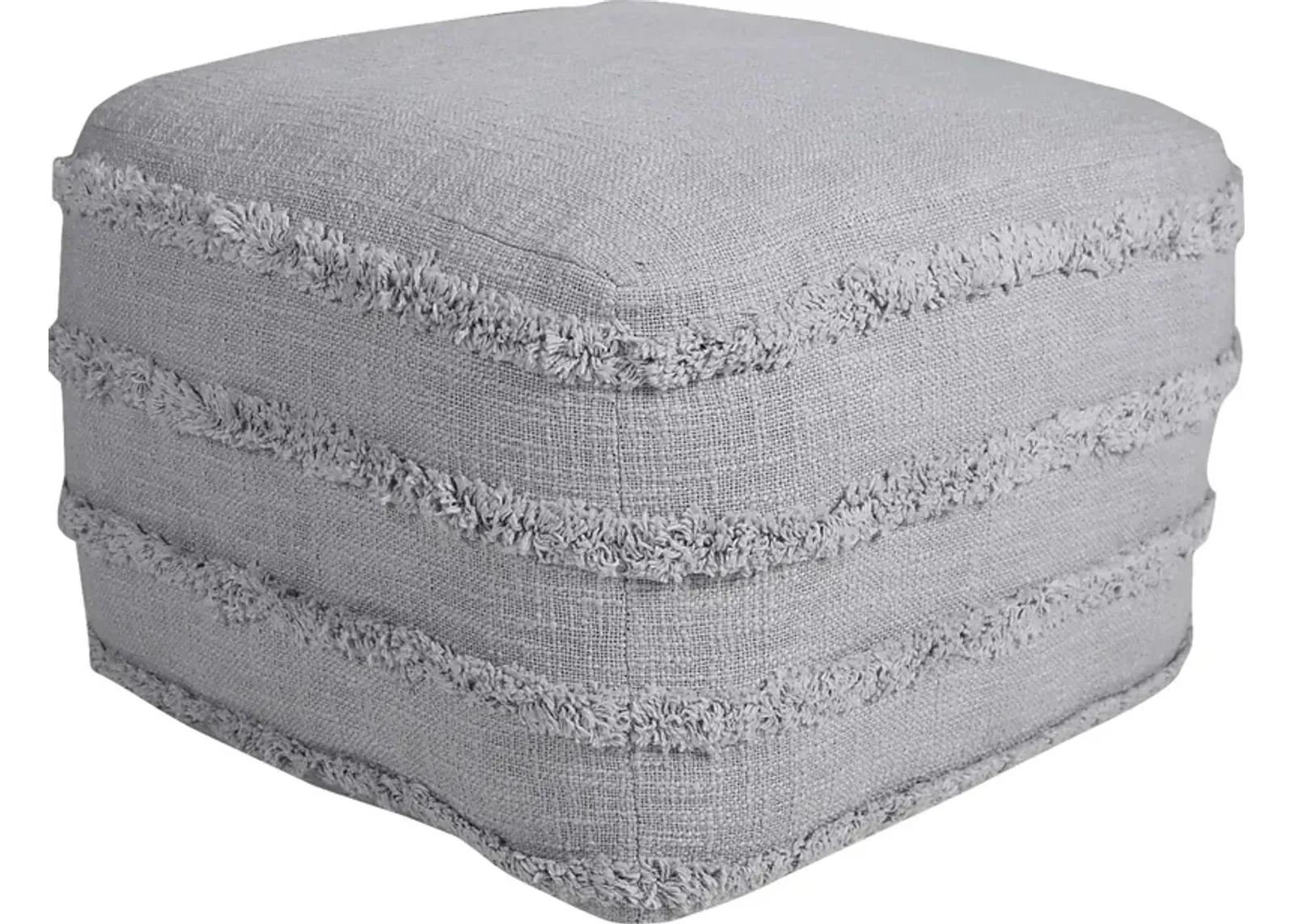 Elzieno II Gray Pouf