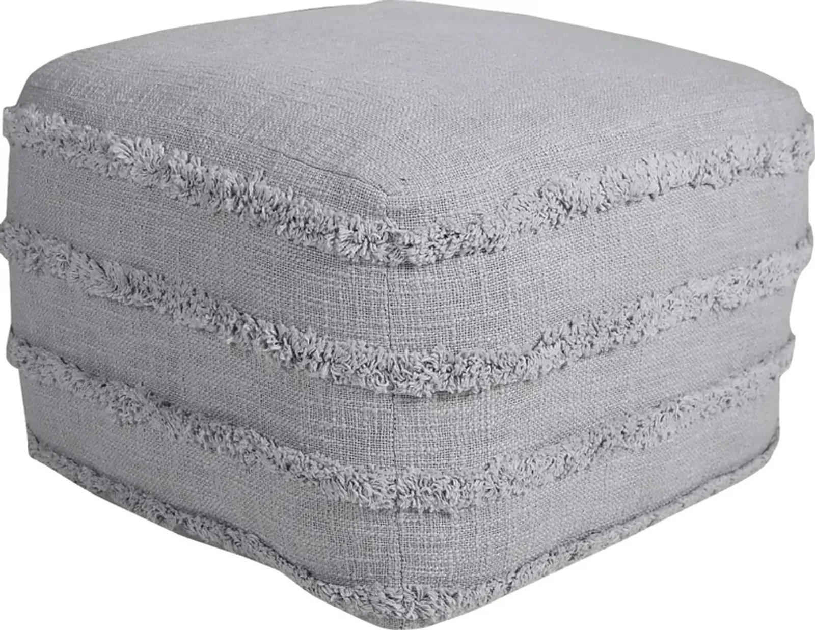 Elzieno II Gray Pouf