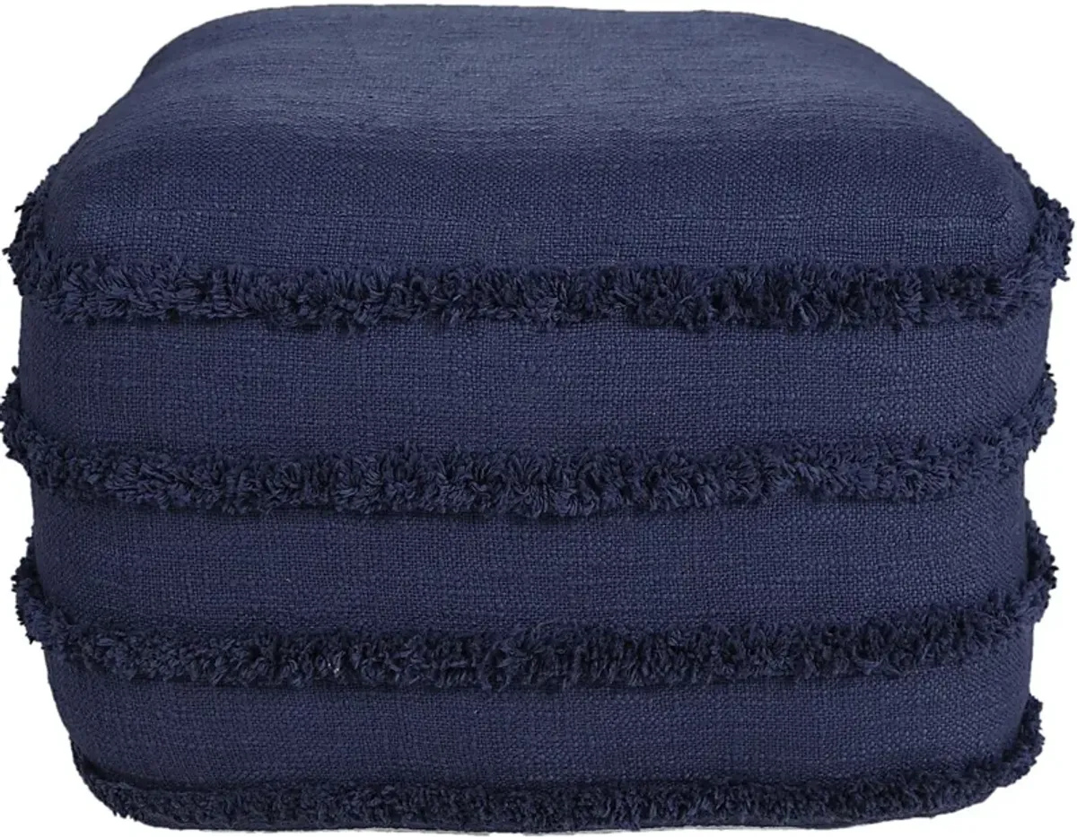 Elizeno II Blue Pouf