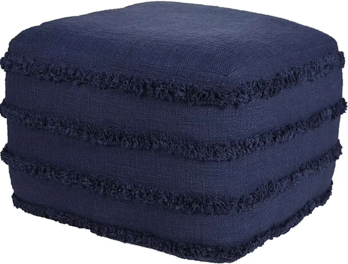 Elizeno II Blue Pouf