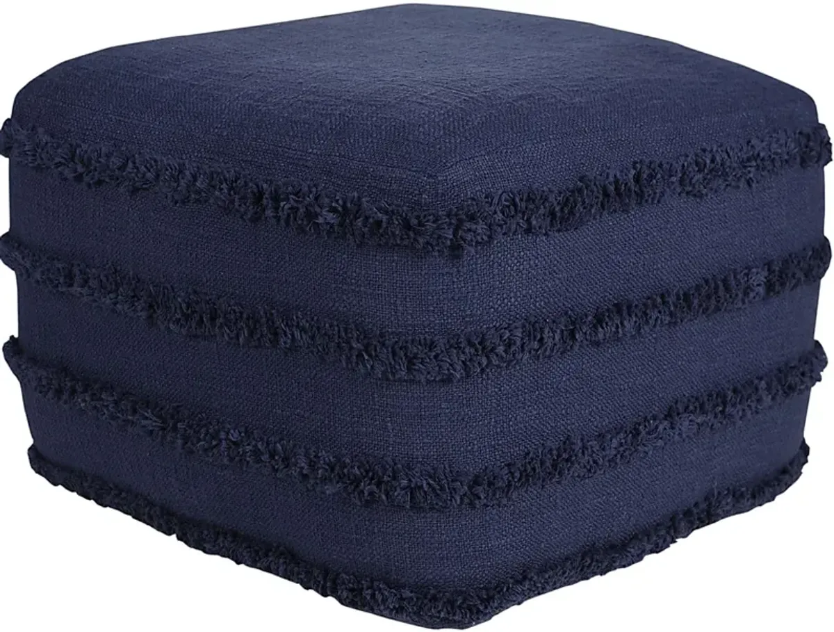 Elizeno II Blue Pouf