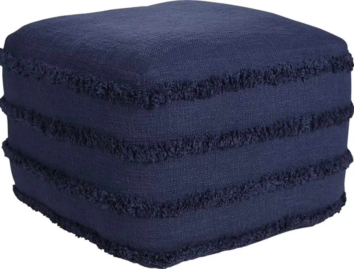 Elizeno II Blue Pouf