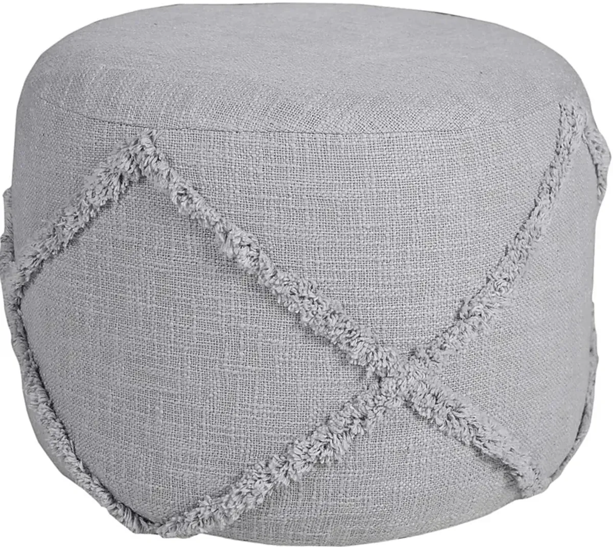 Elizeno I Gray Pouf