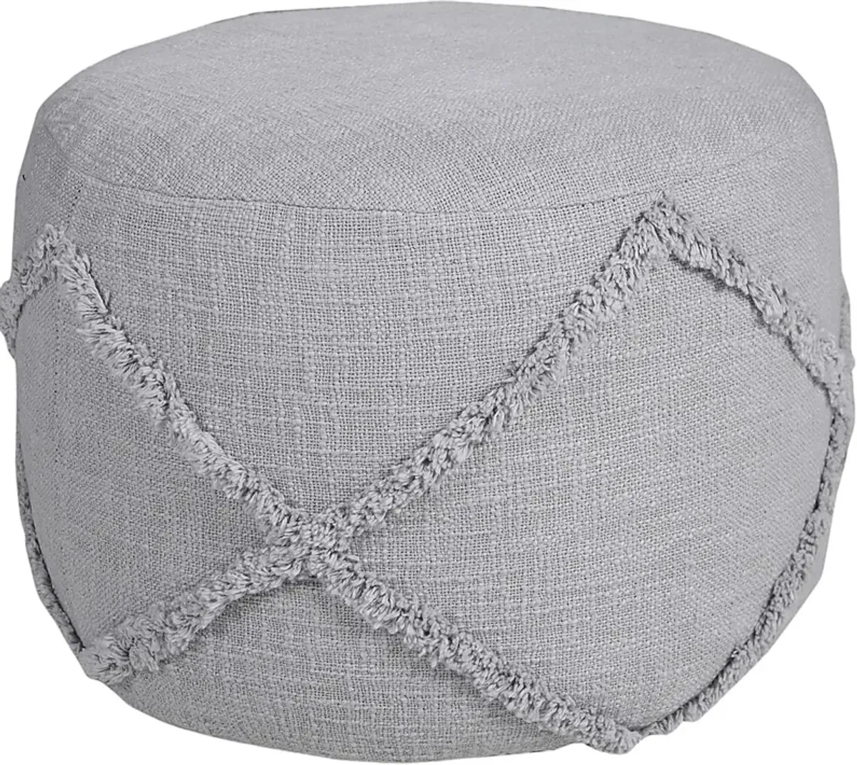 Elizeno I Gray Pouf